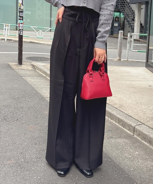 SOELA(ソエラ)の「ハイウエストリボンパンツ(その他パンツ・レディース・アイボリー/ブラック/チャコールグレー・S/M)」の22枚目の写真