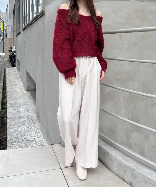 SOELA(ソエラ)の「ハイウエストリボンパンツ(その他パンツ・レディース・アイボリー/ブラック/チャコールグレー・S/M)」の21枚目の写真