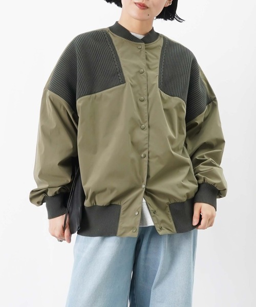 LUCA/LADY LUCK LUCA(ルカ/レディラックルカ)の「LC/LLL ドッキングニットブルゾン(ブルゾン・レディース・カーキ/ブラック・FREE)」の1枚目の写真