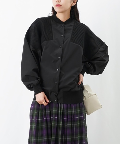 LUCA/LADY LUCK LUCA(ルカ/レディラックルカ)の「LC/LLL ドッキングニットブルゾン(ブルゾン・レディース・カーキ/ブラック・FREE)」の3枚目の写真