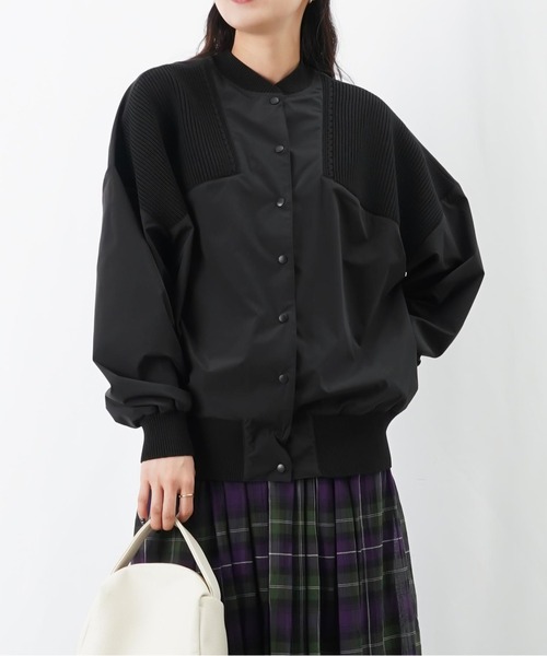 LUCA/LADY LUCK LUCA(ルカ/レディラックルカ)の「LC/LLL ドッキングニットブルゾン(ブルゾン・レディース・カーキ/ブラック・FREE)」の4枚目の写真