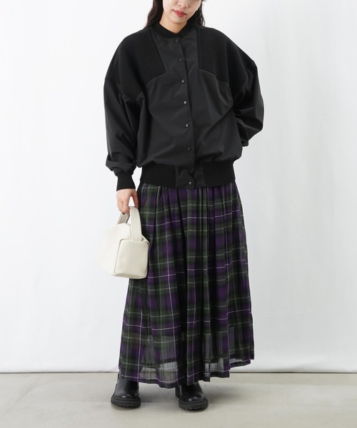 LUCA/LADY LUCK LUCA(ルカ/レディラックルカ)の「LC/LLL ドッキングニットブルゾン(ブルゾン・レディース・カーキ/ブラック・FREE)」の15枚目の写真