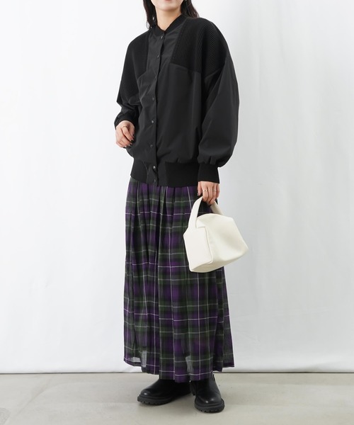 LUCA/LADY LUCK LUCA(ルカ/レディラックルカ)の「LC/LLL ドッキングニットブルゾン(ブルゾン・レディース・カーキ/ブラック・FREE)」の10枚目の写真