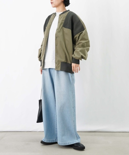 LUCA/LADY LUCK LUCA(ルカ/レディラックルカ)の「LC/LLL ドッキングニットブルゾン(ブルゾン・レディース・カーキ/ブラック・FREE)」の6枚目の写真