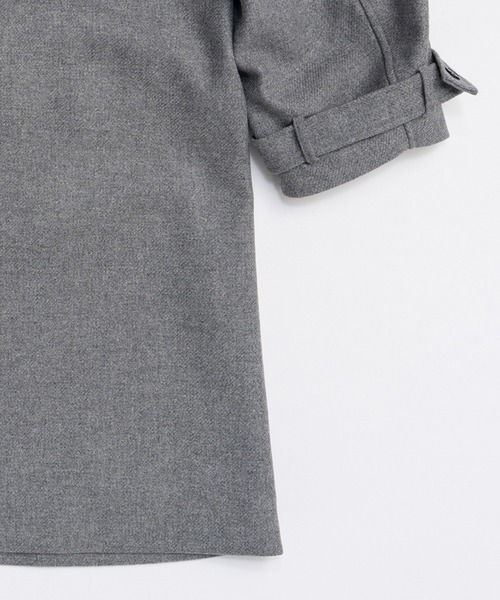 PRANK PROJECT（プランクプロジェクト）の「ウールステンカラーコート / Wool Stand Collar Coat（ステンカラーコート・レディース・グレー/ブラック・FREE）」の17枚目の写真