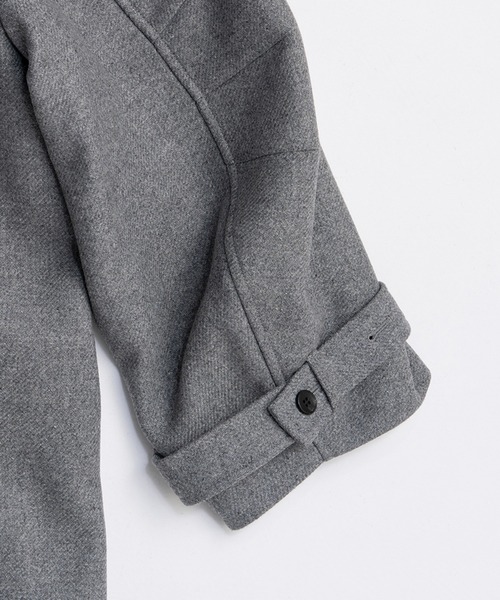 PRANK PROJECT（プランクプロジェクト）の「ウールステンカラーコート / Wool Stand Collar Coat（ステンカラーコート・レディース・グレー/ブラック・FREE）」の15枚目の写真