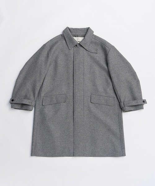 PRANK PROJECT（プランクプロジェクト）の「ウールステンカラーコート / Wool Stand Collar Coat（ステンカラーコート・レディース・グレー/ブラック・FREE）」の9枚目の写真