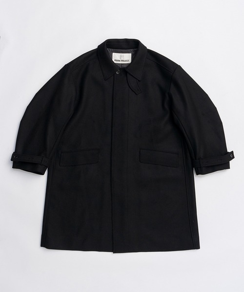 PRANK PROJECT（プランクプロジェクト）の「ウールステンカラーコート / Wool Stand Collar Coat（ステンカラーコート・レディース・グレー/ブラック・FREE）」の10枚目の写真