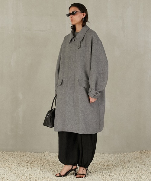 ウールステンカラーコート / Wool Stand Collar Coat（ステンカラー