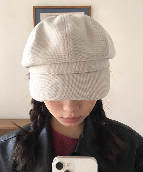 DAY CLOSET（デイ クローゼット）の「【UV対策/小顔効果/サイズ調節可/頭周り56-58cm】クラシカル 微起毛 キャスケット レディース（キャスケット・レディース・ホワイト/ベージュ系その他/ブラウン/ブラック・ONE SIZE）」の2枚目の写真