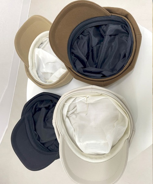 DAY CLOSET（デイ クローゼット）の「【UV対策/小顔効果/サイズ調節可/頭周り56-58cm】クラシカル 微起毛 キャスケット レディース（キャスケット・レディース・ホワイト/ベージュ系その他/ブラウン/ブラック・ONE SIZE）」の19枚目の写真