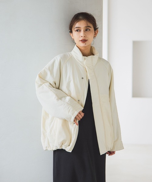 studio CLIP（スタディオクリップ）の「スタンドカラーミドルコート[プチサイズあり]（その他アウター・レディース・オフホワイト/カーキ/ブラック・FREE/PF）」の6枚目の写真