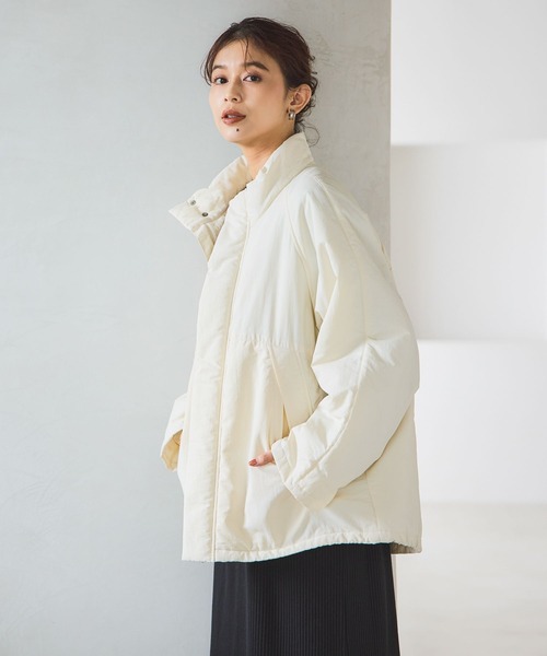 studio CLIP（スタディオクリップ）の「スタンドカラーミドルコート[プチサイズあり]（その他アウター・レディース・オフホワイト/カーキ/ブラック・FREE/PF）」の8枚目の写真
