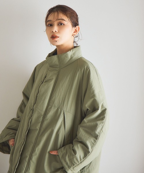 studio CLIP（スタディオクリップ）の「スタンドカラーミドルコート[プチサイズあり]（その他アウター・レディース・オフホワイト/カーキ/ブラック・FREE/PF）」の22枚目の写真