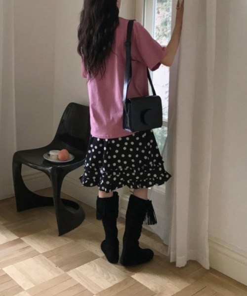 Vipoa(ヴィポア)の「dot frill skirt(スカート・レディース・ブラック/ホワイト・FREE)」の21枚目の写真