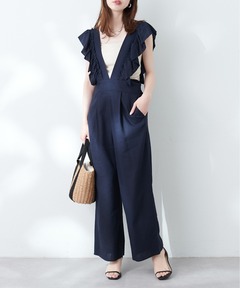 近年モデル 完売品 スローブイエナ オールインワン リネンフリル