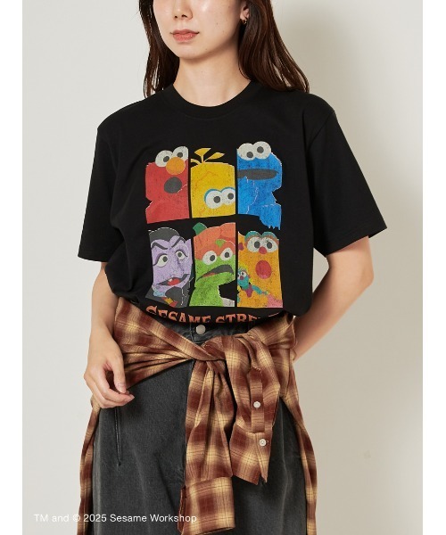 SESAME STREET（セサミストリート）の「【BOO! FRIENDS】キャラクターズ Tシャツ（Tシャツ/カットソー・レディース・ブラック・M/L）」の6枚目の写真