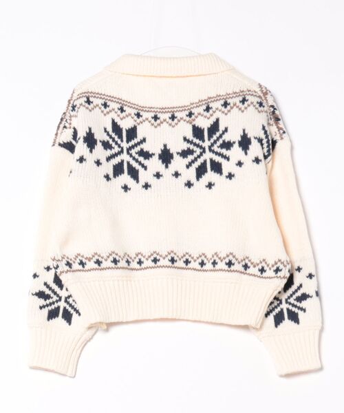 flower（フラワー）の「スノーフレークカーディガン（カーディガン/ボレロ・レディース・ブラウン/アイボリー・FREE）」の3枚目の写真