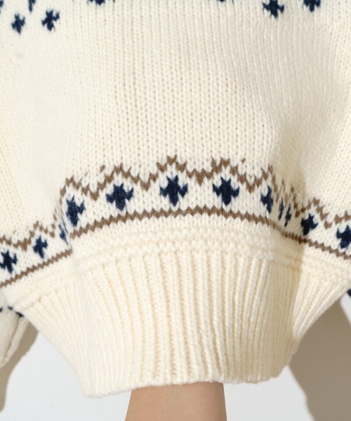 flower（フラワー）の「スノーフレークカーディガン（カーディガン/ボレロ・レディース・ブラウン/アイボリー・FREE）」の14枚目の写真