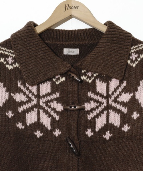 flower（フラワー）の「スノーフレークカーディガン（カーディガン/ボレロ・レディース・ブラウン/アイボリー・FREE）」の16枚目の写真
