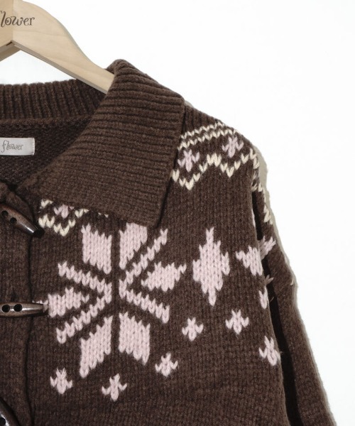 flower（フラワー）の「スノーフレークカーディガン（カーディガン/ボレロ・レディース・ブラウン/アイボリー・FREE）」の19枚目の写真