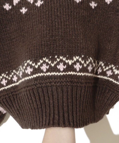 flower（フラワー）の「スノーフレークカーディガン（カーディガン/ボレロ・レディース・ブラウン/アイボリー・FREE）」の21枚目の写真