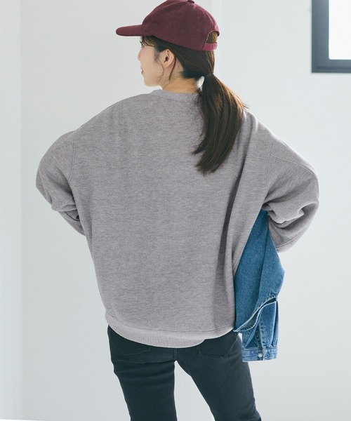 coca（coca）（コカ）の「【WEB限定セール】裏起毛プリントスウェット（スウェット・レディース・ネイビー/チャコール/ライトグレー/ワイン・L/M/S）」の8枚目の写真