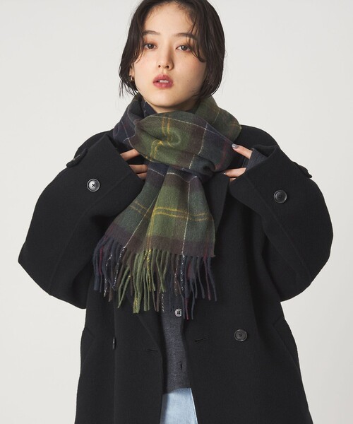 Barbour チェック柄マフラー グリーン系 国内EXCLUSIVE】＜Barbour＞タータンチェック マフラー（マフラー