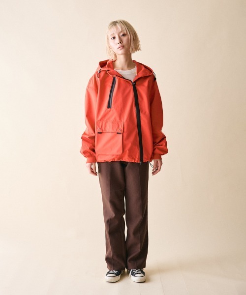 rehacer(レアセル)の「rehacer : W zip 2layer Mt.Jacket / ダブルジップ 2レイヤー マウンテン ジャケット(マウンテンパーカー・レディース・ネイビー/オレンジ・SMALL)」の20枚目の写真