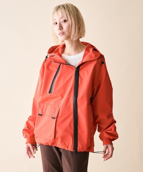 rehacer(レアセル)の「rehacer : W zip 2layer Mt.Jacket / ダブルジップ 2レイヤー マウンテン ジャケット(マウンテンパーカー・レディース・ネイビー/オレンジ・SMALL)」の17枚目の写真