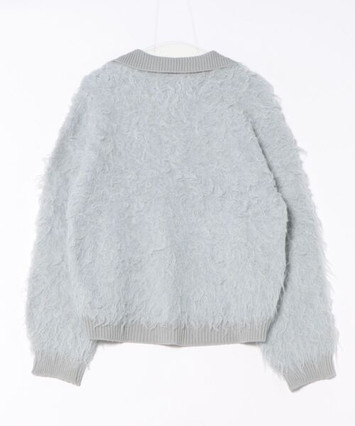 Q（キュー）の「シャギーVニット（ニット/セーター・レディース・アイボリー/ライトグレー・MEDIUM）」の10枚目の写真
