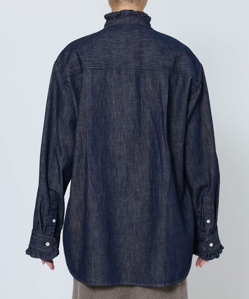 BABYLONE（バビロン）の「デニムフリルシャツ（シャツ/ブラウス）」 - WEAR
