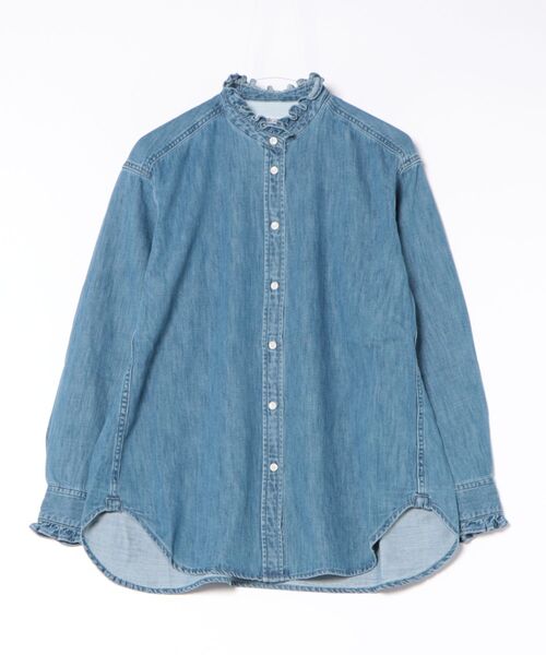 BABYLONE（バビロン）の「デニムフリルシャツ（シャツ/ブラウス）」 - WEAR