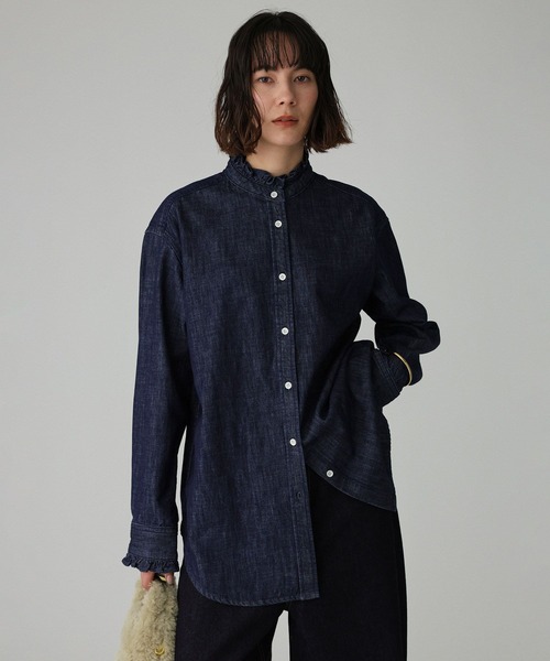 セール】デニムフリルシャツ（シャツ/ブラウス）｜BABYLONE（バビロン