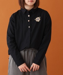 EMAGO お花ﾌﾞﾛｰﾁ付きｼｬﾂ