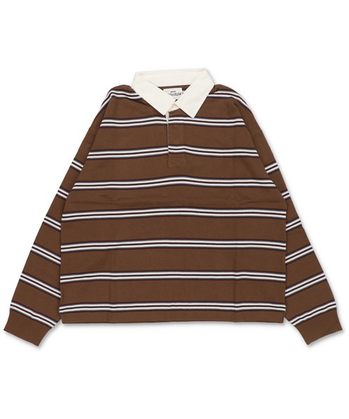 SPINNS（スピンズ）の「マルチボーターラガーニット/薄手/襟付き/チクチクしない/細ボーター（ニット/セーター・メンズ・ベージュ/グレー/サックスブルー・ONESIZE）」の21枚目の写真