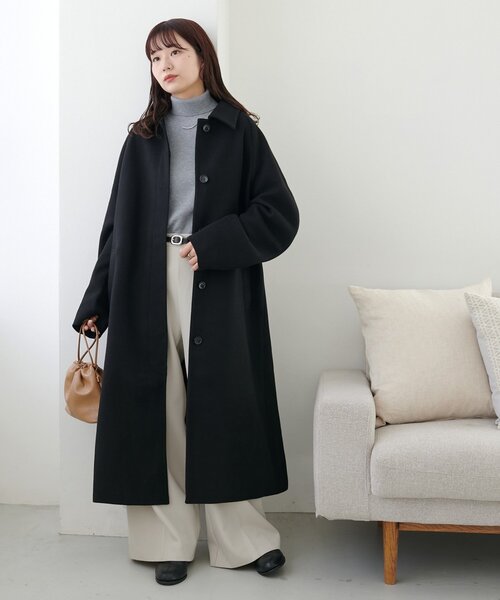 【未使用】DISCOAT ベージュ ウール ピーコート ウール調セーラーカラーオーバーコート｜コート・ジャケット - aity