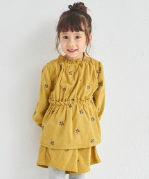 pairmanon（ペアマノン）の「【リンクコーデ】フラワー刺繍 コーデュロイ キュロット セットアップ（セットアップ・キッズ）」