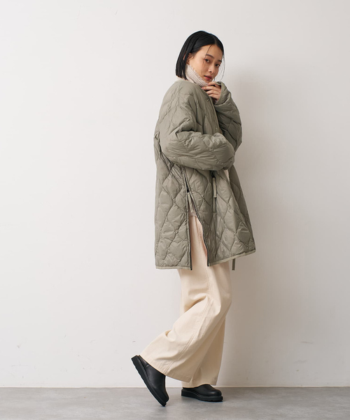 TAION(タイオン)の「【WEB限定】【TAION】ミリタリー M65 ライナーWジップ ダウンジャケット(ダウンジャケット/コート・レディース・モスグリーン/ブラック・X-SMALL)」の3枚目の写真