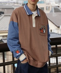 HOOK -original- 海賊わんちゃん刺繍ポロ襟スウェット