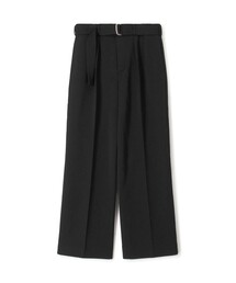 ウールビンテージサテン ベルトパンツ