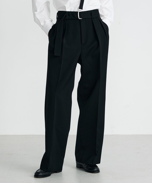 EDITION（エディション）の「ウールビンテージサテン ベルトパンツ（その他パンツ・メンズ・ブラック・M/S）」の3枚目の写真