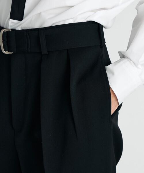 EDITION（エディション）の「ウールビンテージサテン ベルトパンツ（その他パンツ・メンズ・ブラック・M/S）」の8枚目の写真