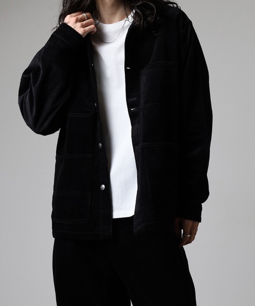 MAHF コーデュロイ カバーオールジャケット　ブラックXL カバーオールジャケット | OUTLET | MAHF SUPPLY Official Website マーフ