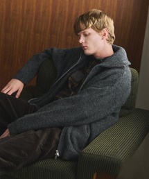 OSKR（オーエスケーアール）の「OSKR別注 ジップ シャギードライバーズニット（ニット/セーター）」