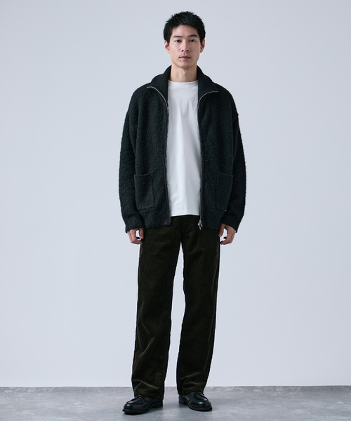 OSKR(オーエスケーアール)の「OSKR別注 ジップ シャギードライバーズニット(ニット/セーター・メンズ・チャコールグレー/ブラック・MEDIUM/LARGE)」の13枚目の写真