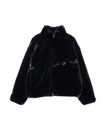 DANKE SCHON | DankeSchon/ダンケシェーン/ECO FUR STAND BLOUSON BLACK(その他アウター)