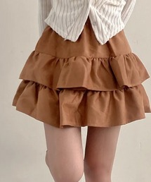 VIVID LADY（ビビッドレディー）の「スエード風 ティアードフリルミニスカート（スカート）」