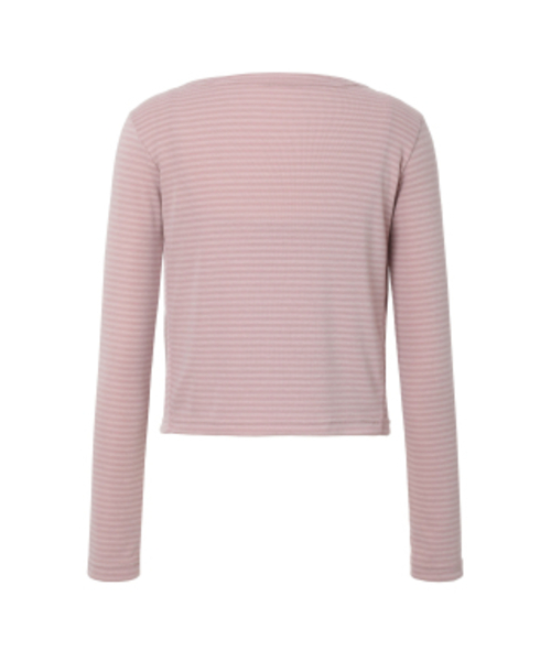 KHAKIPOINT スカート　カーディガン　セット Stripe Cardigan & Sleeveless Set (pink)（カーディガン/ボレロ