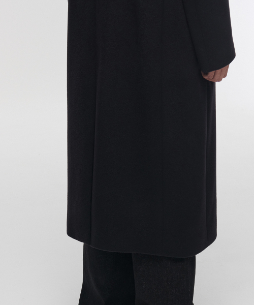 MUSINSA STANDARD（ムシンサスタンダード）の「カシミアブレンドパパショルダーダブルロングコート[ブラック]（チェスターコート・メンズ・その他・LARGE/X-LARGE/XX-LARGE/MEDIUM）」の19枚目の写真